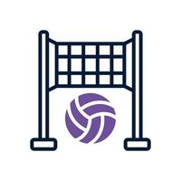 Volleyball Symbol. Vektor Dual Ton Symbol zum Ihre Webseite, Handy, Mobiltelefon, Präsentation, und Logo Design.