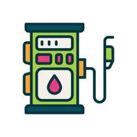 Gas Bahnhof Symbol. Vektor gefüllt Farbe Symbol zum Ihre Webseite, Handy, Mobiltelefon, Präsentation, und Logo Design.