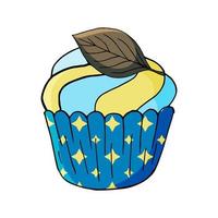 vektor illustration för din design. ljus ikon för muffins, muffins i handritstil