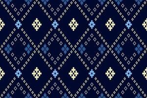 indigo Marin blå geometrisk traditionell etnisk mönster ikat sömlös mönster gräns abstrakt design för tyg skriva ut trasa klänning matta gardiner och sarong aztec afrikansk indisk indonesiska vektor