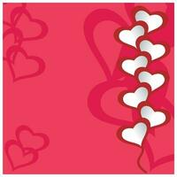 valentine bakgrund med hjärtan. rosa bakgrund vektor illustration. enkel röd hjärta design element för uttryck av tillgivenhet och kärlek. valentine element