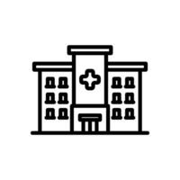 Krankenhaus Symbol Vektor im Linie Stil