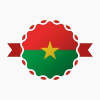 kreativ Burkina Faso Flagge Emblem Abzeichen vektor