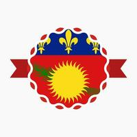 kreativ guadeloupe flagga emblem bricka vektor