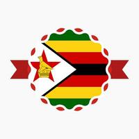 kreativ Zimbabwe Flagge Emblem Abzeichen vektor