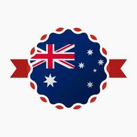 kreativ Australien flagga emblem bricka vektor