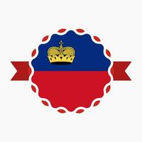kreativ Liechtenstein Flagge Emblem Abzeichen vektor