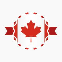 kreativ kanada flagga emblem bricka vektor