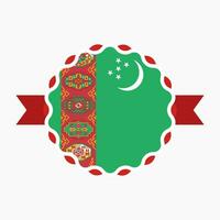 kreativ Turkmenistan Flagge Emblem Abzeichen vektor