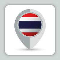 Thailand Flagge Stift Karte Symbol vektor