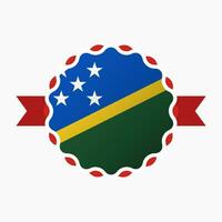 kreativ Solomon Inseln Flagge Emblem Abzeichen vektor