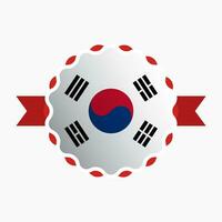 kreativ söder korea flagga emblem bricka vektor