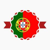kreativ portugal flagga emblem bricka vektor