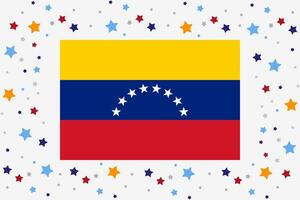 Venezuela Flagge Unabhängigkeit Tag Feier mit Sterne vektor