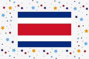 Costa Rica Flagge Unabhängigkeit Tag Feier mit Sterne vektor