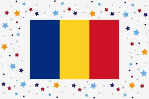 Rumänien Flagge Unabhängigkeit Tag Feier mit Sterne vektor