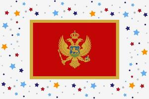 Montenegro Flagge Unabhängigkeit Tag Feier mit Sterne vektor
