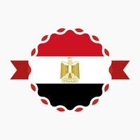 kreativ egypten flagga emblem bricka vektor