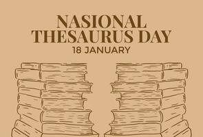 National Thesaurus Tag Design Vorlage zum Urlaub Banner, Karte, Flyer vektor