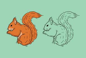 Eichhörnchen Vektor Illustration Tier