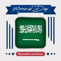 saudi arabien minnesmärke dag vektor illustration