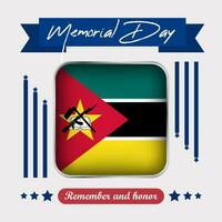 moçambique minnesmärke dag vektor illustration
