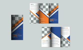 kreativ företag trifold broschyr design mall vektor