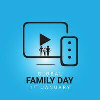 Vektor global Familie Tag gefeiert auf Januar 1