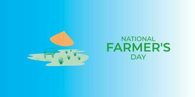 Vektor glücklich Landwirte Tag indisch Kisan diwas