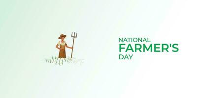 Vektor glücklich Landwirte Tag indisch Kisan diwas