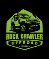 Felsen Crawler Offroad Jahrgang Vektor Illustration Stil.