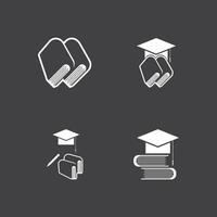 zurück zu Schule Bildung Universität Logo Design Illustration vektor