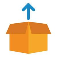 paket låda vektor platt ikon för personlig och kommersiell använda sig av.