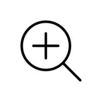 Suche Symbol Vektor. erhöhen, ansteigen Illustration unterzeichnen. Lupe Symbol oder Logo. vektor