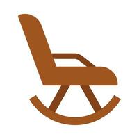 schaukeln Stuhl Vektor eben Symbol zum persönlich und kommerziell verwenden.