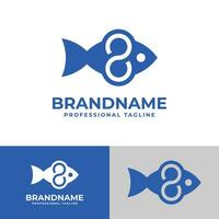 oändlighet fisk logotyp, lämplig för företag relaterad till oändlighet och fisk vektor