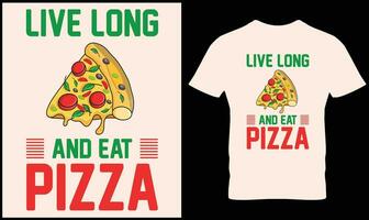 pizza t-shirt design vektor grafisk.