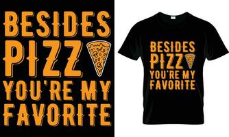 pizza t-shirt design vektor grafisk.