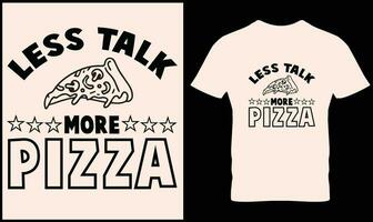 Pizza T-Shirt Design Vektor Grafik.