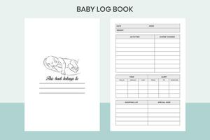 Baby Log Buch kostenlos Vorlage vektor