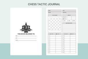 Schach Taktik Tagebuch kostenlos Vorlage vektor