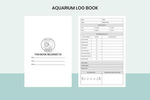 Aquarium Log Buch kostenlos Vorlage vektor