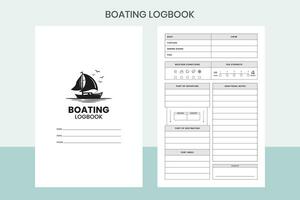 Bootfahren Logbuch kostenlos Vorlage vektor
