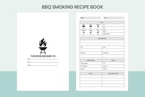 Grill Rauchen Rezept Buch kostenlos Vorlage vektor