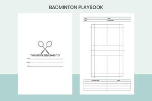 Badminton Spielbuch kostenlos Vorlage vektor