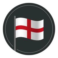 abstrakt England Flagge eben Symbol im Kreis isoliert auf Weiß Hintergrund vektor
