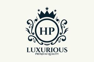 Initiale Brief hp königlich Luxus Logo Vorlage im Vektor Kunst zum luxuriös branding Vektor Illustration.