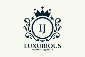 Initiale Brief ij königlich Luxus Logo Vorlage im Vektor Kunst zum luxuriös branding Vektor Illustration.