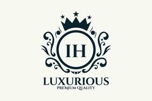 Initiale Brief ich h königlich Luxus Logo Vorlage im Vektor Kunst zum luxuriös branding Vektor Illustration.