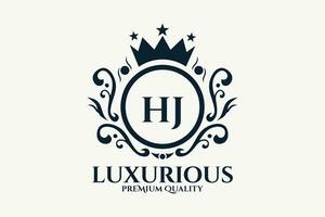 Initiale Brief hj königlich Luxus Logo Vorlage im Vektor Kunst zum luxuriös branding Vektor Illustration.